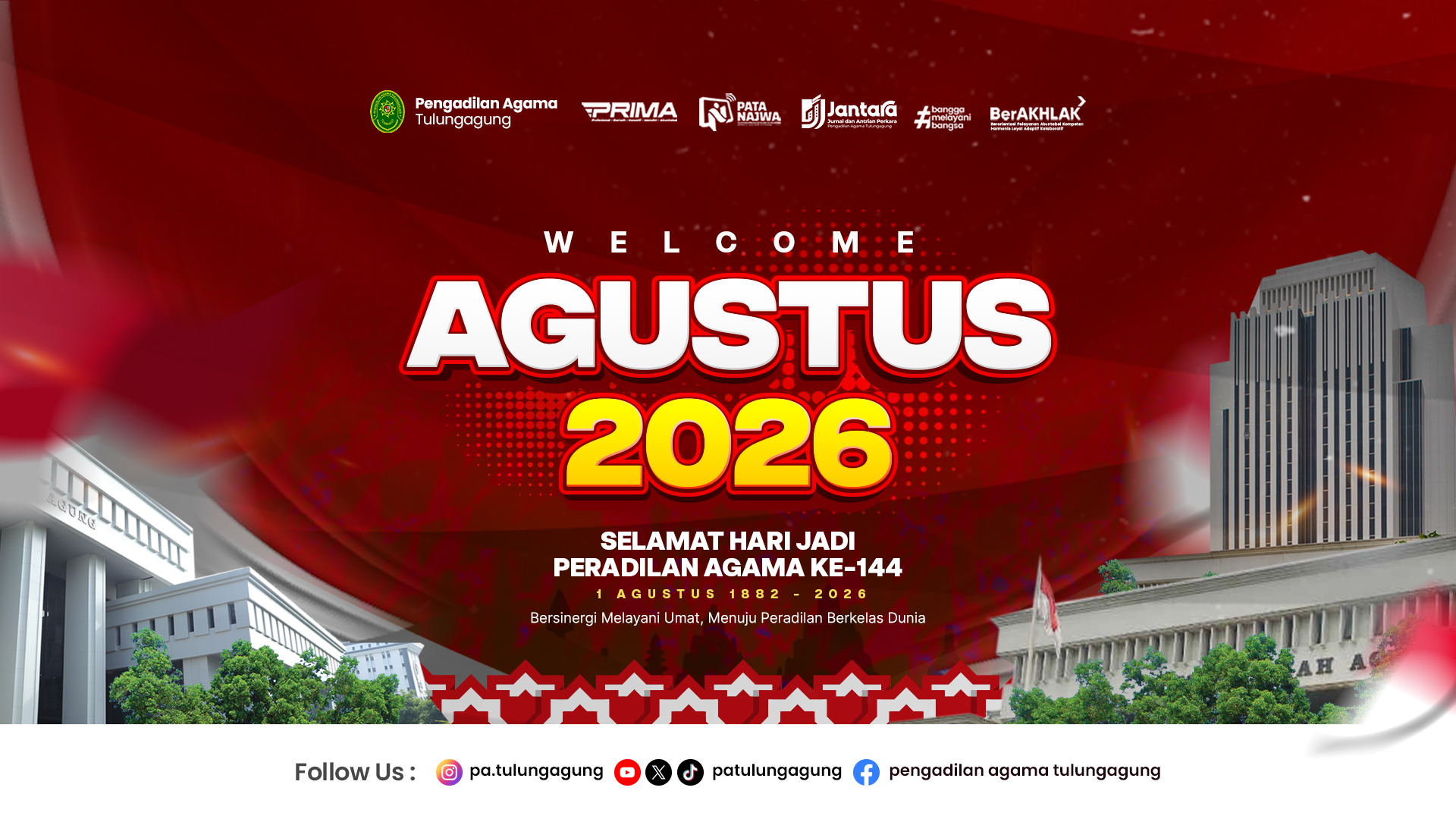 Selamat Milad Peradilan Agama ke-144 Tahun 1 Agustus 2026